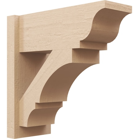 Ekena Millwork 8-in W x 20-in D x 20-in H Balboa Trad Rough Cedar Woodgrain TimberThane Outlooker, Primed Tan OUTUR080X20X20BOA04RCPR